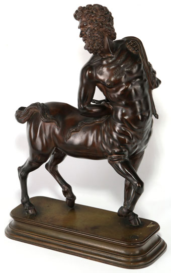 bronze figure of a cenaur - chiurazzi naples foundry