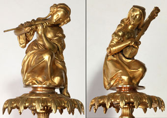 monumental 19th century french candelabra with gemstones
