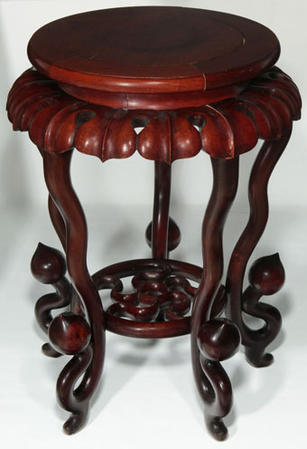 unusual early 20th century chinese hardwood stand table