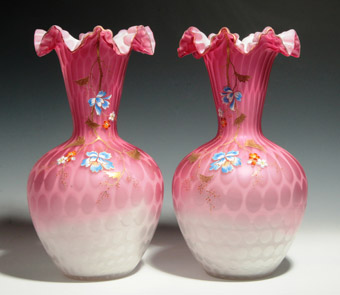 Exceptionally Decorated Pair, 13 Inches