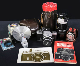 Nikon Nikkormat FTN with Lenses and Accessories