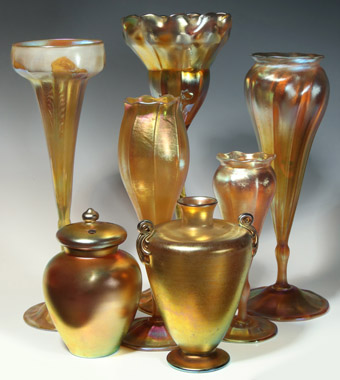 Tiffany and Loetz Art Glass