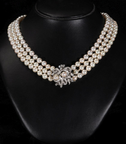Pearls, Diamonds and 14K Gold