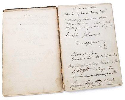Autograph Book, Members of the 24th Congress of the United States (1835‑1837)