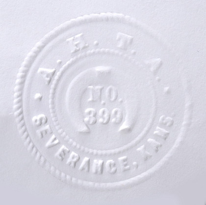 Official Seal for A.H.T.A. No. 399 Severance, Kans., Circa 1880