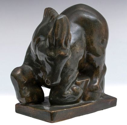 Rare Mildred Hammond (Kansas City, 1900‑1980) Glazed Ceramic Sculpture, 1933