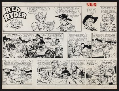 Original Red Ryder Sunday Comic Strip Art for March 1 1959