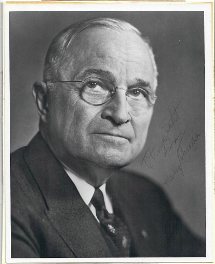 Harry S. Truman Signed Photograph