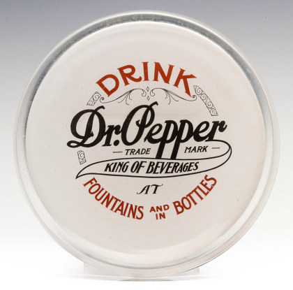A Very Rare Dr. Pepper Glass Tip Tray