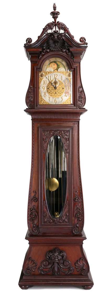 A Rare Herschede Nine-Tube Tall Clock