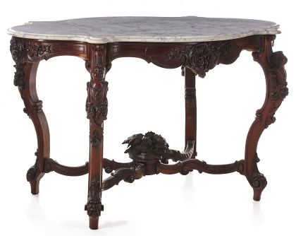 Large Center Table with Cherubs and Lovebirds