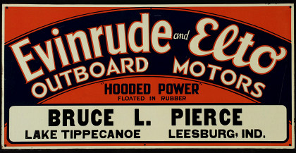 A 1930s Evinrude Motors Tin Sign, Grade 9++