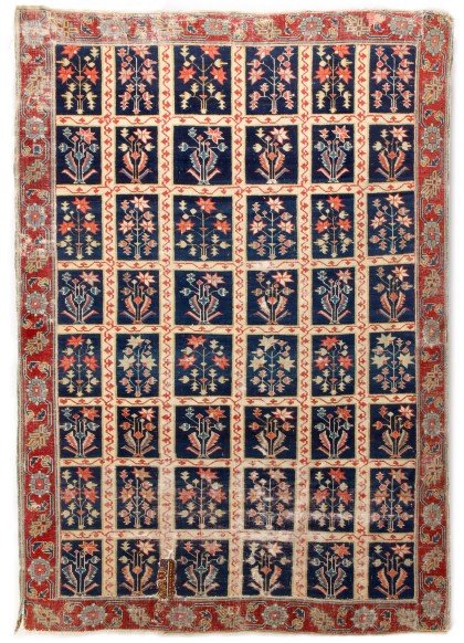 A Very Rare 18th Century Northwest Persian Garden Carpet Fragment