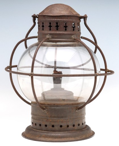 An Onion Globe Lantern Stamped SANGSTERS PATENT 1851