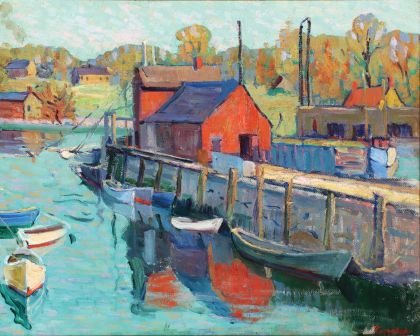 Fern Coppedge (1883‑1951), Motif #1 Rockport, Canvas, 16 x 20 Inches