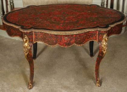 French Furniture Including A Boulle Style Center Table