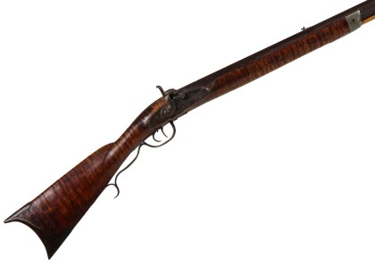 A Tiger Maple Stock Kentucky Rifle