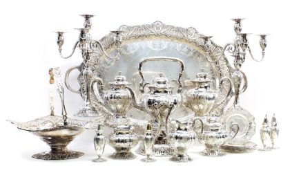 A 23-Piece Dominick and Haff Sterling Silver Table Service