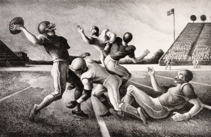 One of Nine Pencil Signed Lithographs by Thomas Hart Benton