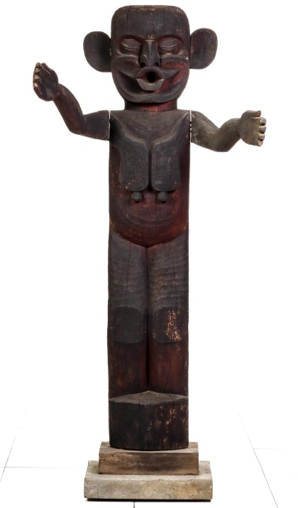 An 80-Inch Wild Woman Totem Attributed John Livingston (1959‑2019)KWAKWAKA’WAKW