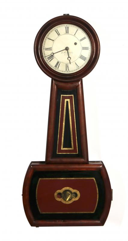 A LATE 19TH C. E. HOWARD CHERRY BANJO CLOCK NO. 4 