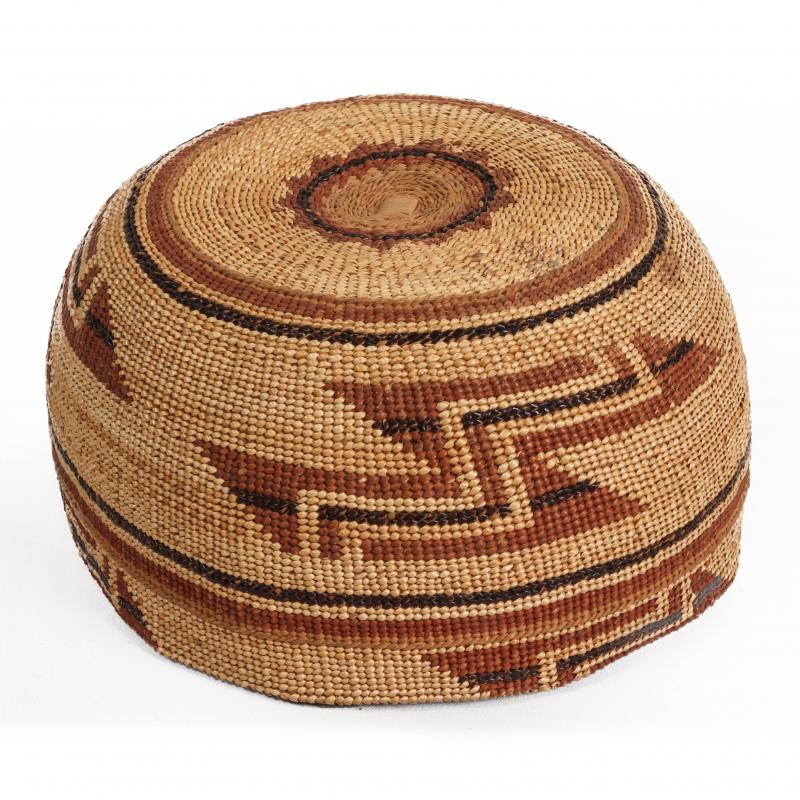 A FINE HUPA INDIAN BASKETRY HAT