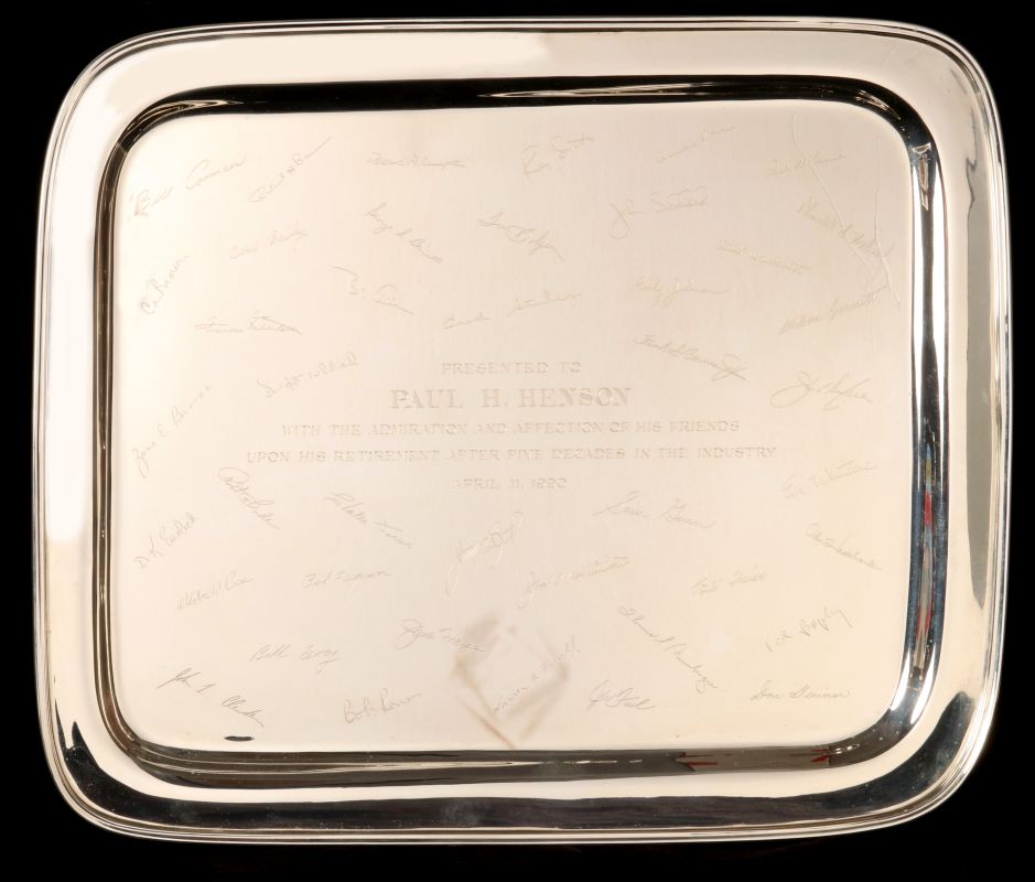 A TIFFANY & CO STERLING SILVER SERVING TRAY