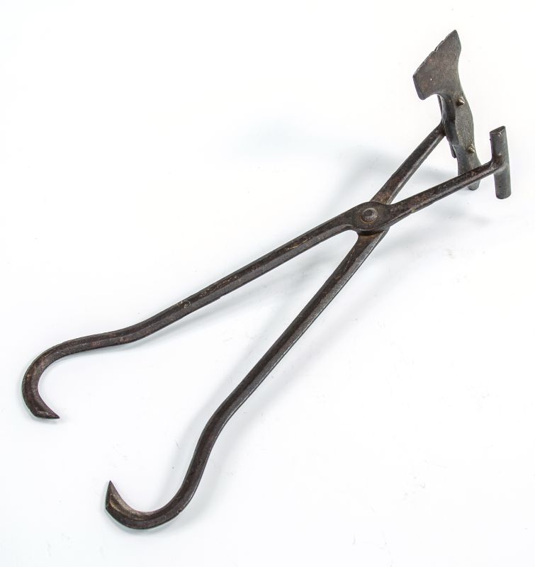 ANTIQUE ICE TONGS WITH AXE AND PICK 