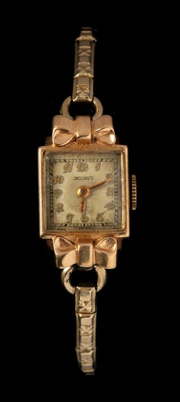 A 14K GOLD LADIES' JACCARD'S WATCH