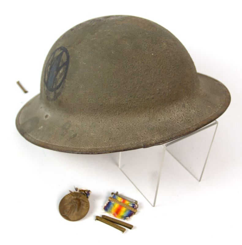 WWI US ARMY 89TH DIVISION DOUGHBOY HELMET