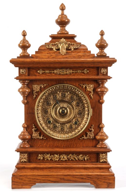AN ANSONIA 'CABINET A' REPRODUCTION MANTEL CLOCK