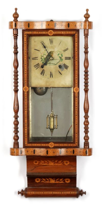A 19TH CENTURY CONTINENTAL MARQUETRY REGULATOR 