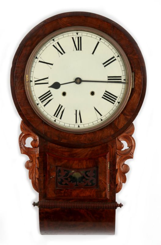 A 19TH CENTURY ANGLO AMERICAN WALL CLOCK