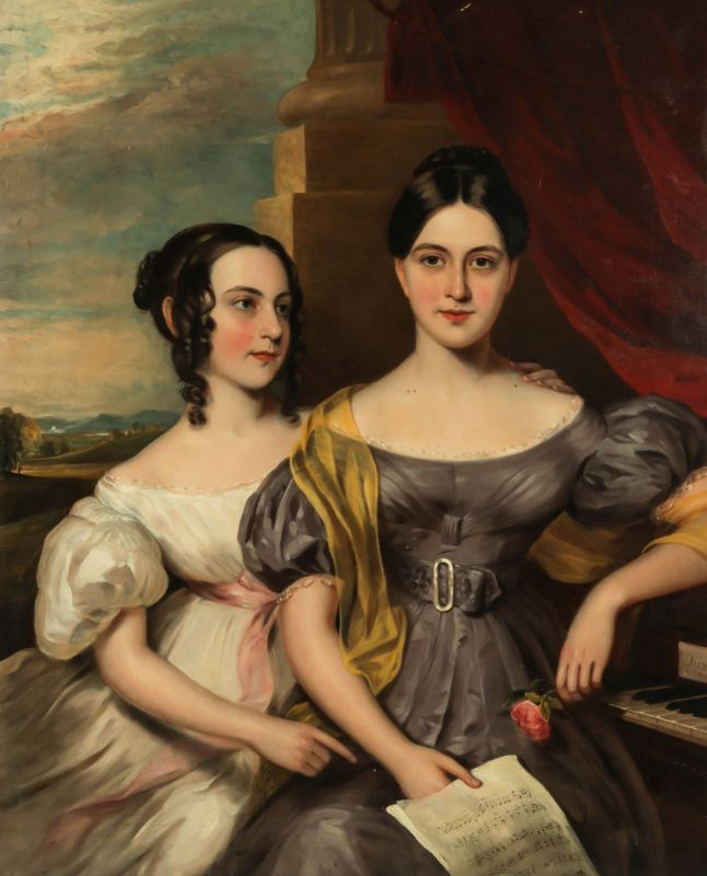 PORTRAIT OF ELIZABETH AND MARIA COLES CIRCA 1840