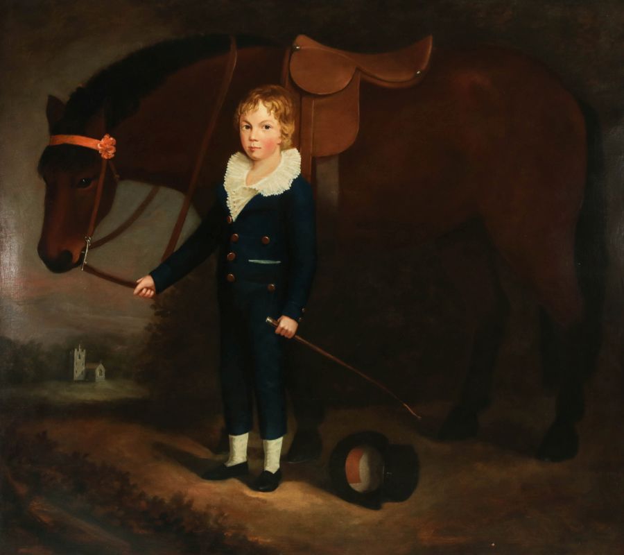 PORTRAIT OF FRANCIS HOPKINS AND HIS PONY C. 1830