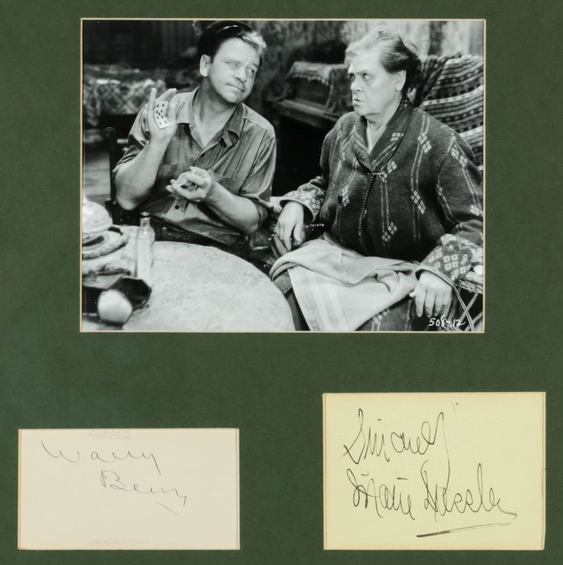 MARIE DRESSLER AND WALLACE BEERY AUTOGRAPHS