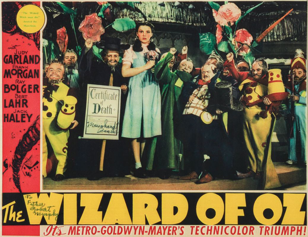 WIZARD OF OZ LOBBY CARD SIGNED BY MEINHARDT RAABE
