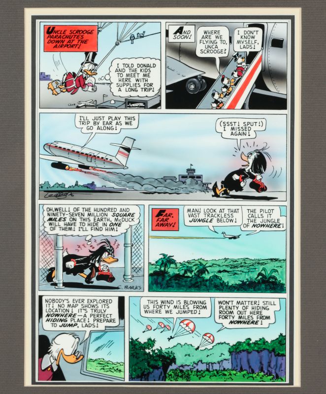 CARL BARKS ORIGINAL ART PAGE FROM UNCLE SCROOGE