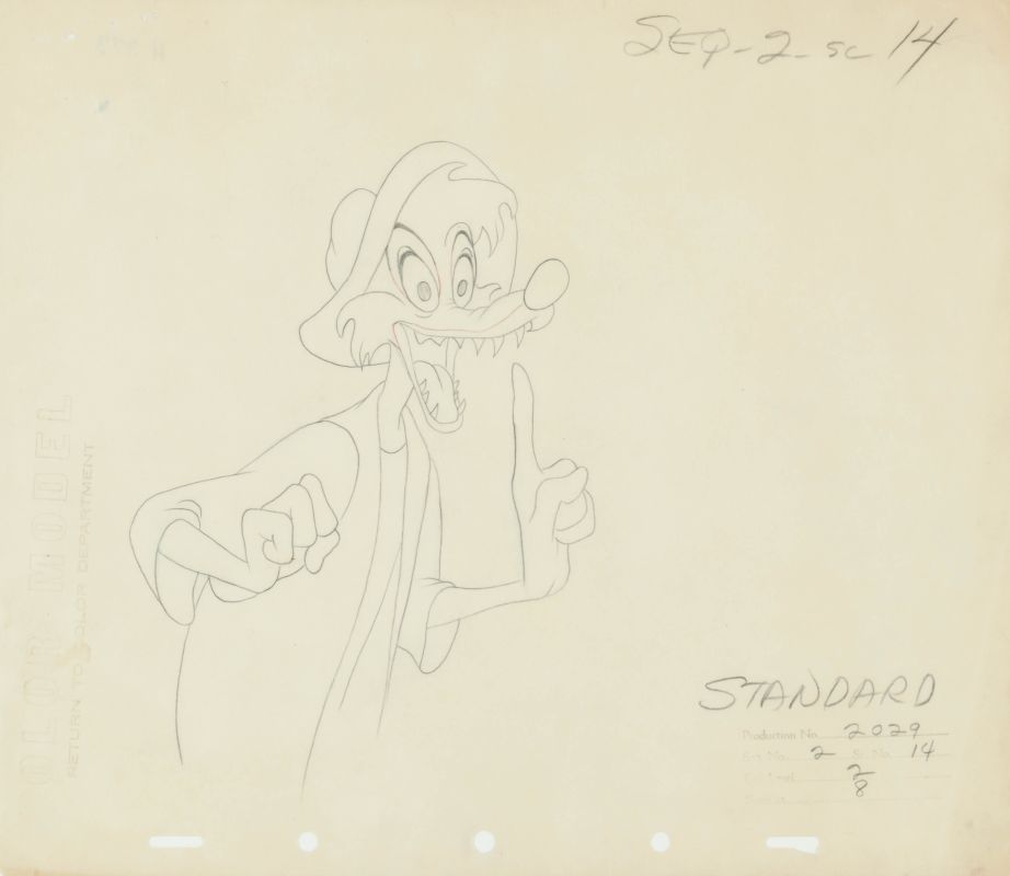 A RARE SKETCH BR'ER FOX FOR SONG OF THE SOUTH 1946