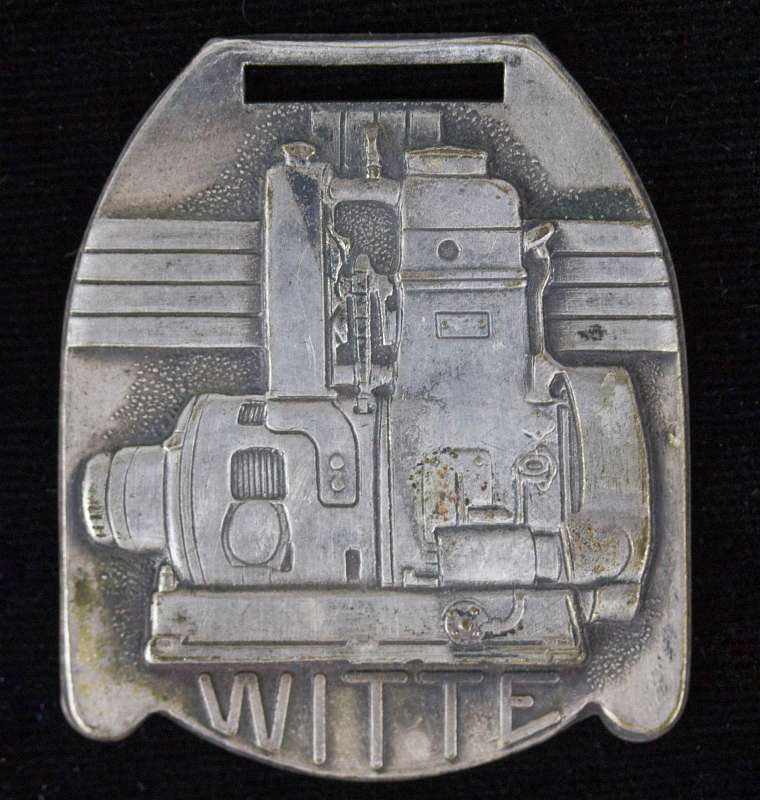 WITTE ENGINE WORKS KCMO ADVERTISING WATCH FOB