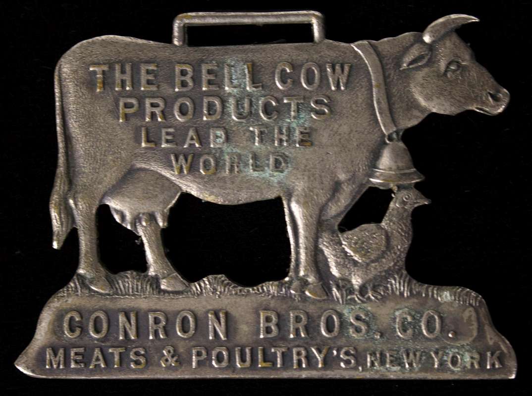 CONRON BROS. CO. BELL COW FIGURAL ADVERTISING FOB