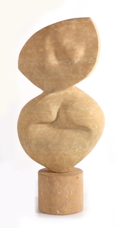 A FRITZ OLSEN LATE 20TH CENTURY CARVED MARBLE FIGU