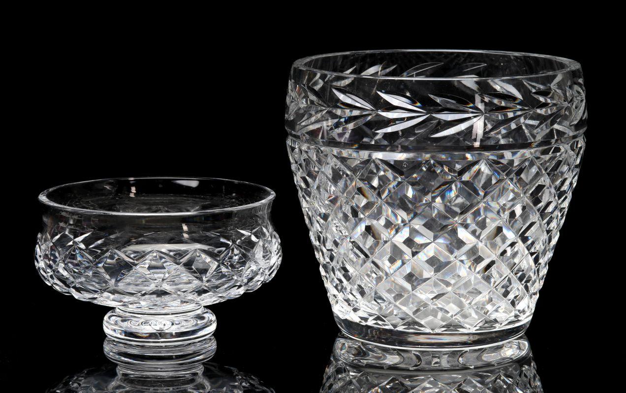 WATERFORD 'COMERAGH' CUT GLASS BOWL AND VASE