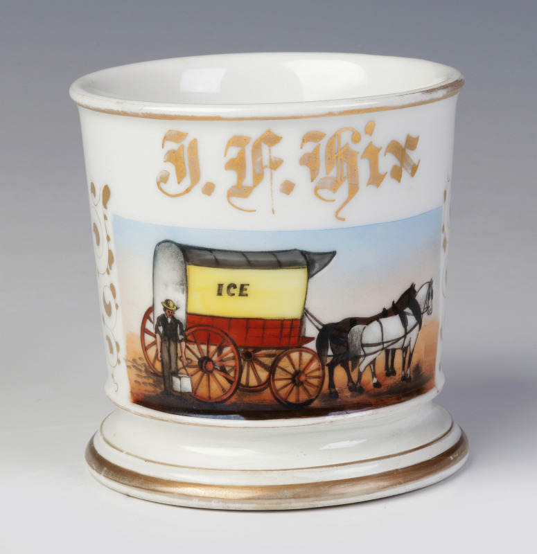 HORSE DRAWN ICE DELIVERY OCCUPATIONAL SHAVING MUG