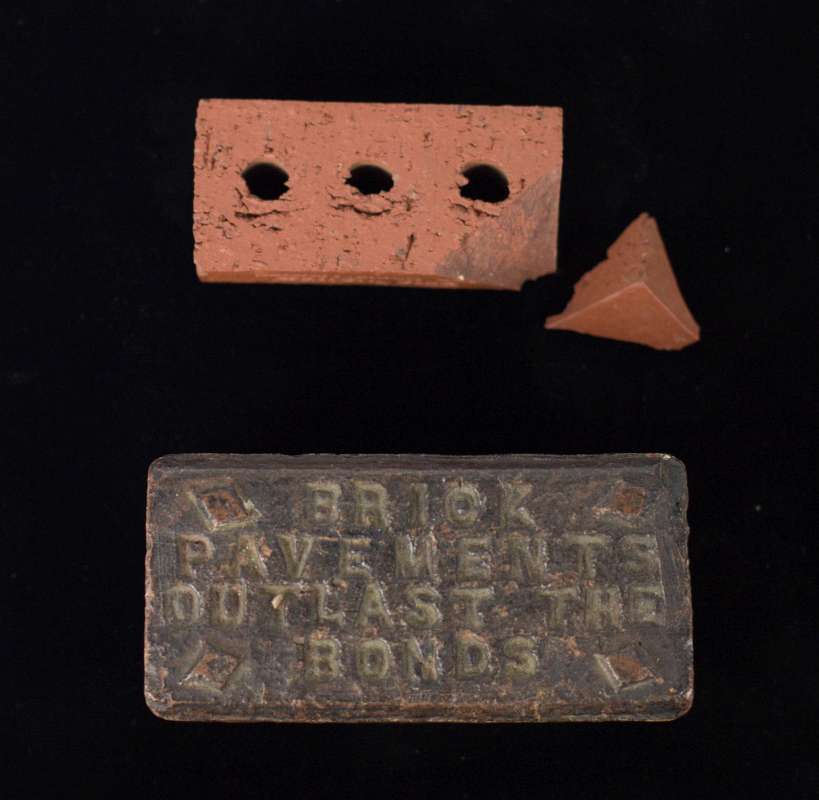 TWO BRICK COMPANY ADVERTISING PAPERWEIGHTS