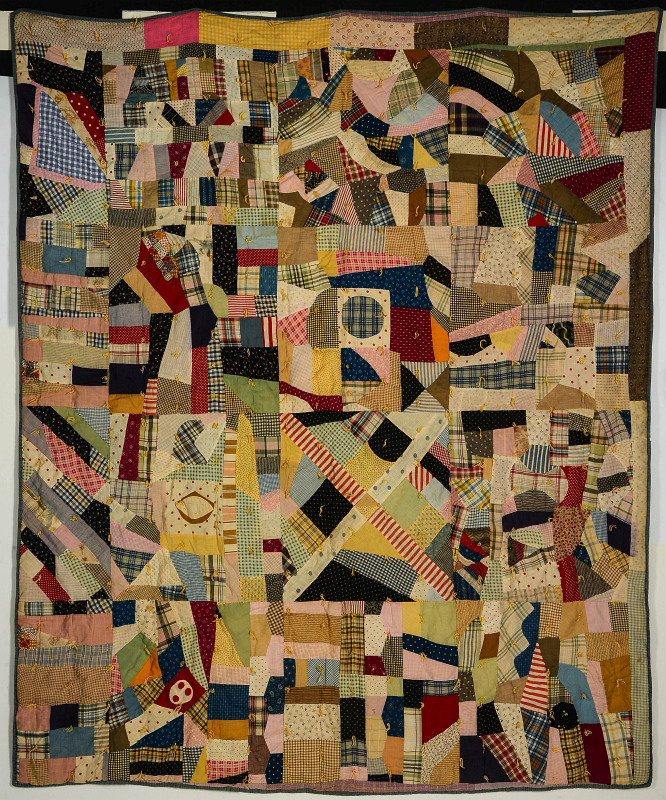 A MID-20TH CENTURY CRAZY QUILT