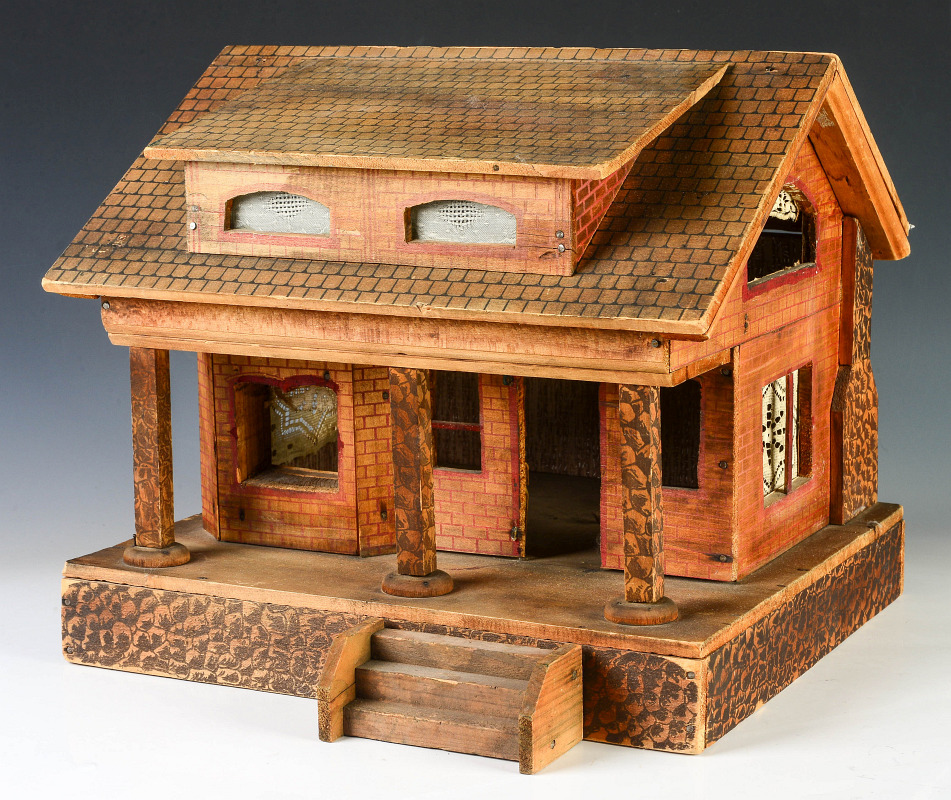 CIRCA 1920 BUNGALOW DOLLHOUSE ATTRIBUTED CONVERSE 