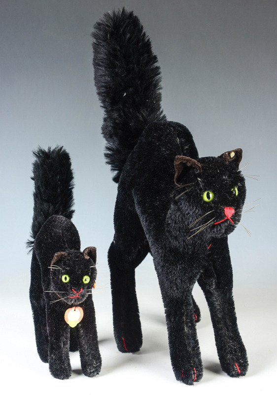TWO STEIFF BLACK CATS