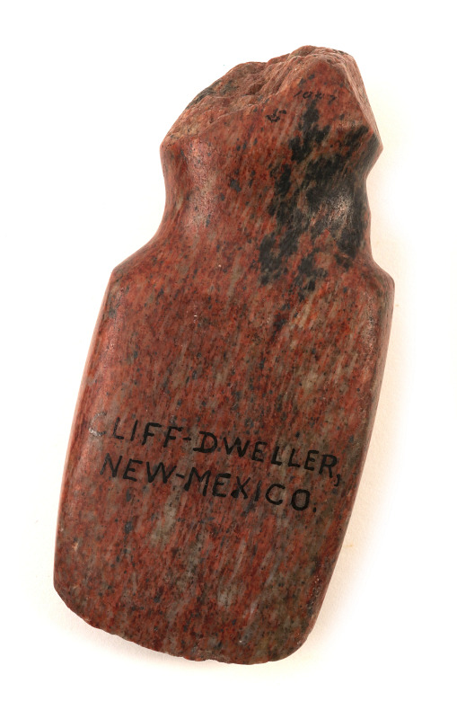 A RED FULL GROOVE AXE HEAD