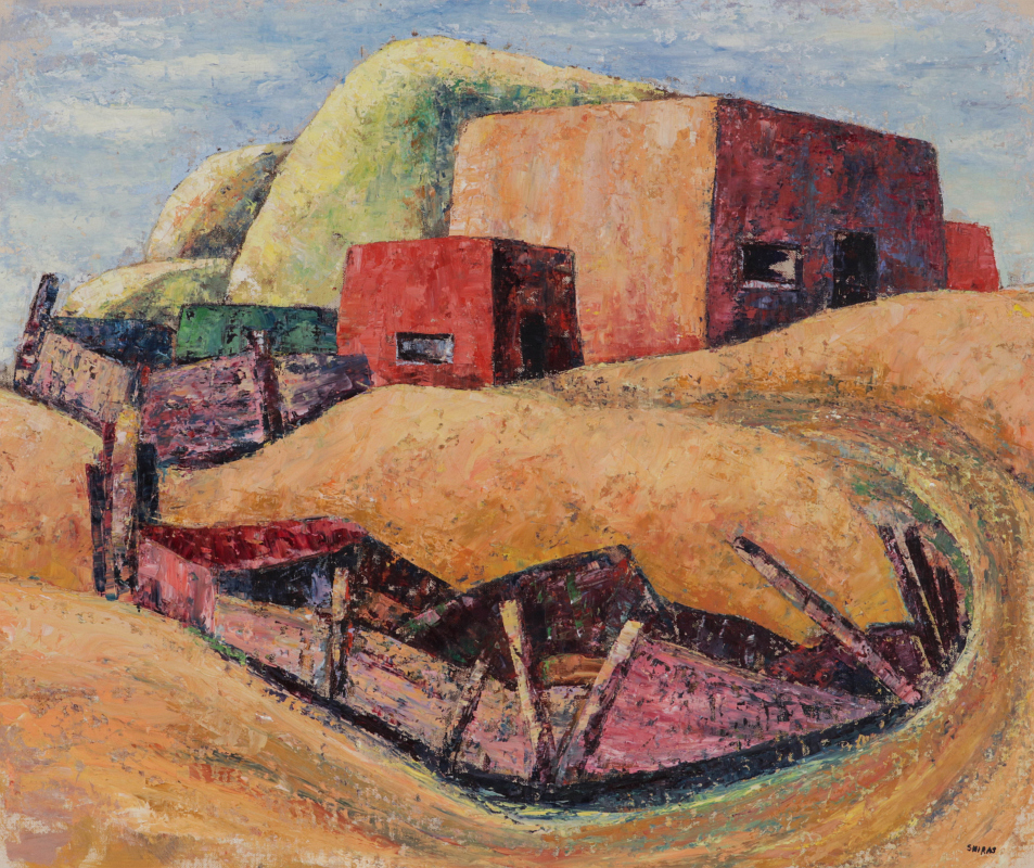 MARY SHIRAS (1905-1981) OIL ON ARTIST'S BOARD